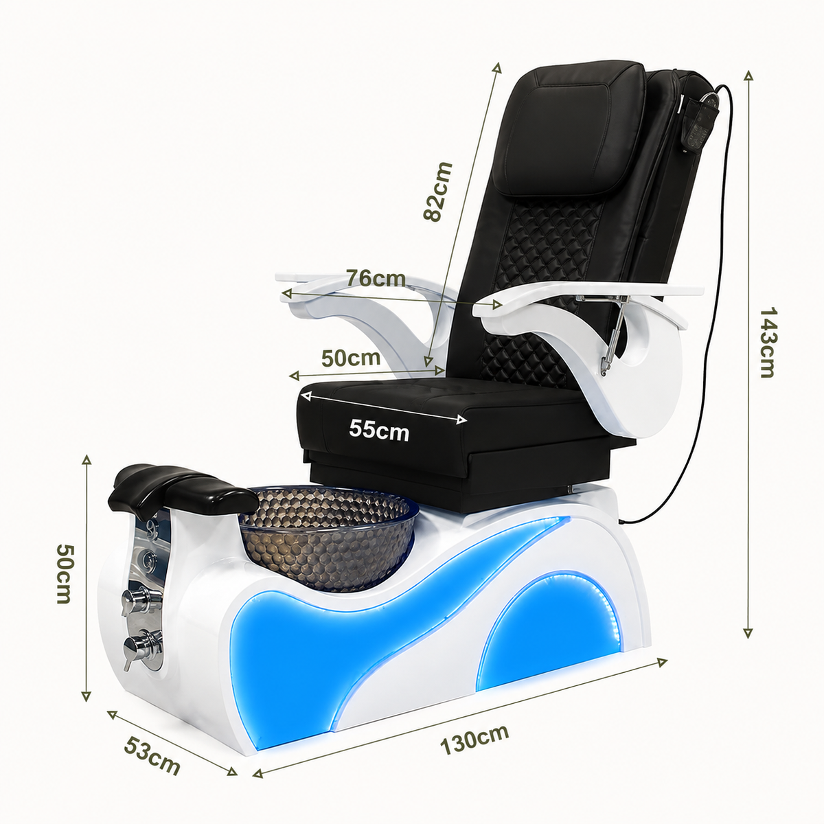 Luxury Electric Pedicure Chair Throne Foot Spa Massage